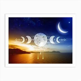 Moon Phases - Mystic Moon poster #7 Art Print