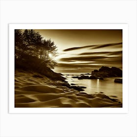 Sunset At The Beach 633 Art Print