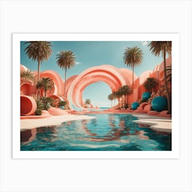 Pink Pool Art Print