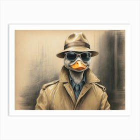 Detective Duck 4 Art Print