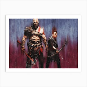 God Of War (Kratos Atreus) Art Print