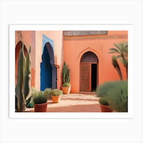 Courtyard In Morocco 4 Art Print