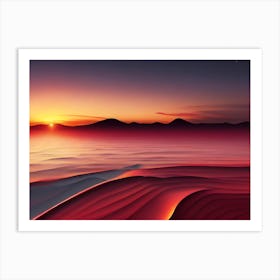 Sunset In The Desert 26 Art Print