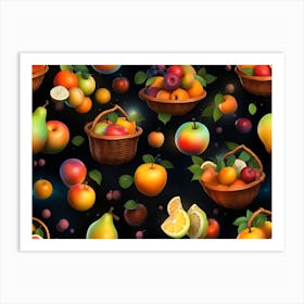 Fruit Baskets 2 Art Print