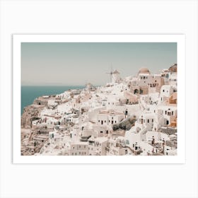 Santorini Villa View Art Print