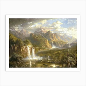 Waterfalls In The Jungle 1 Art Print