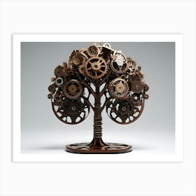 Tree Of Gears Paintings Art Print Art Print