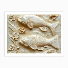 Fish Carving Art Print