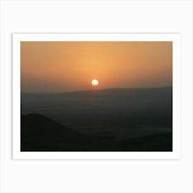 Sunset landscape in the desert Art Print