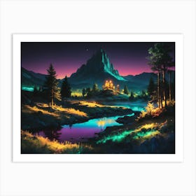 Night In The Forest 1 Art Print