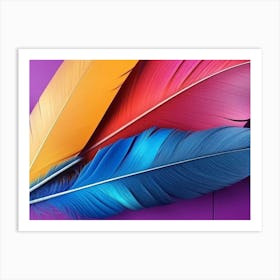 Colorful Feathers 5 Art Print