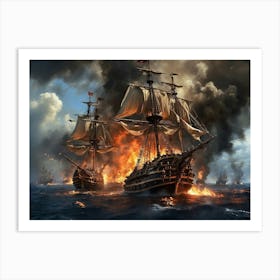 Sea Battle Art Print