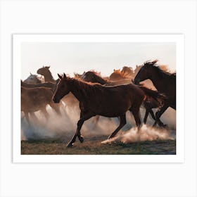 Horses Running Art Print