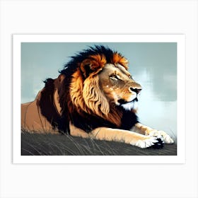 Lion Painting 58 Art Print