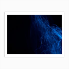 Glowing Abstract Curved Blue Lines 4 Art Print