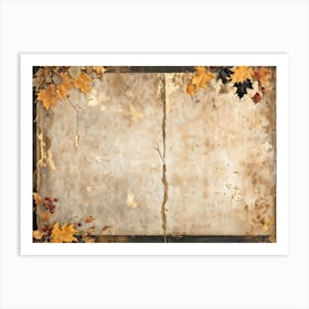 A Vintage Thanksgiving Themed Backdrop Illustrating The Fusion Of Rustic Material And Luxurious Ant (1) Art Print