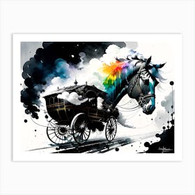 Rainbow Horse 2 Art Print