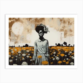 Girl With Hat Art Print