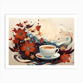 Coffee And Flowers Art Print