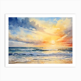 Sunset On The Beach 5 Art Print