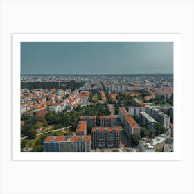 World fashion capital Milan drone photography 2023 Art Print