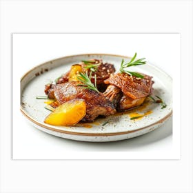 Roasted Duck With Rosemary Art Print