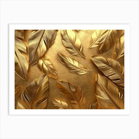 Design Luxury Golden Texture 1 Art Print