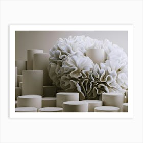 White Flower Arrangement Art Print