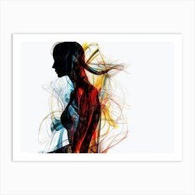 Silhouette Of A Woman 2 Art Print