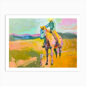 Neon Cowboy In Sierra Nevada 3 Painting Art Print