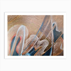 Golden abstraction Art Print