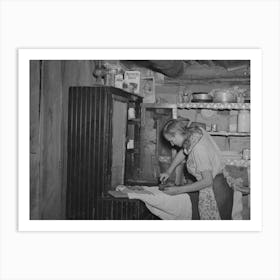 Mrs, Faro Caudill Ironing, Pie Town, New Mexico, Mrs, Caudill Was Born And Finished High School At Sweetwater Art Print