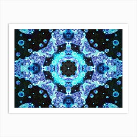 Modern Abstraction Pattern Blue Star Light Art Print