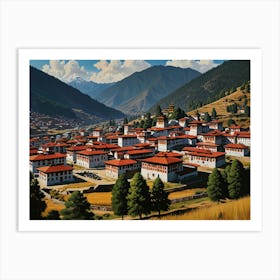 Tibetan Village Art Print