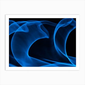 Glowing Abstract Curved Lines 4 Art Print