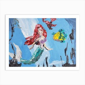 Little Mermaid Abstract Art Print