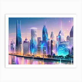 Futuristic Cityscape 44 Art Print