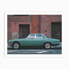 A Classic Green Car New York Art Print