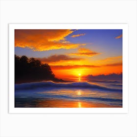 Sunset On The Beach 88 Art Print