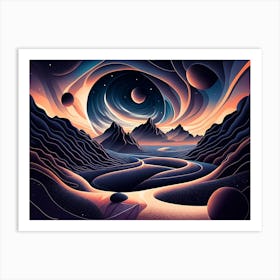 Psychedelic Landscape Art Print