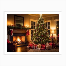 Christmas Tree In The Living Room 143 Art Print