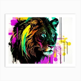 Colorful Lion 17 Art Print