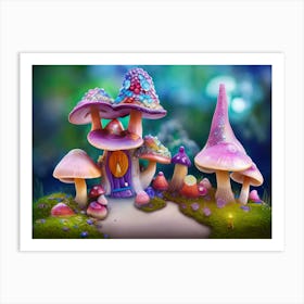 Mushroom House Art Print