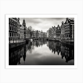 Black And White Photograph Of Amsterdam 3 Art Print