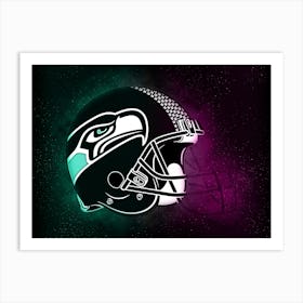 Seattle Seahawks Helmet Style Art Print