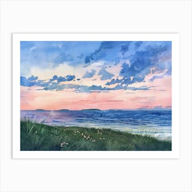 Sunset Seashore Art Print