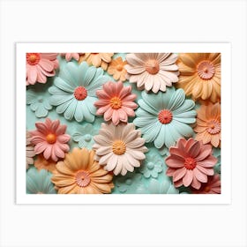 Flowers On The Wall Art Print