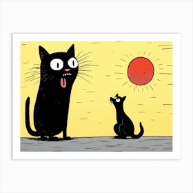 Cat Scare 1 Art Print