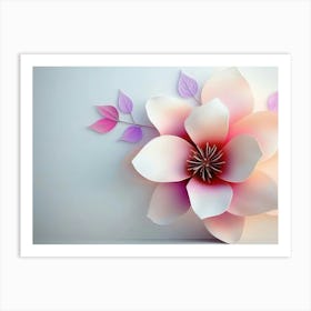 3d Flower Poster Art Print