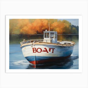 Boat art print Art Print